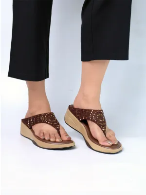 Aleana Brown Wedge Heels