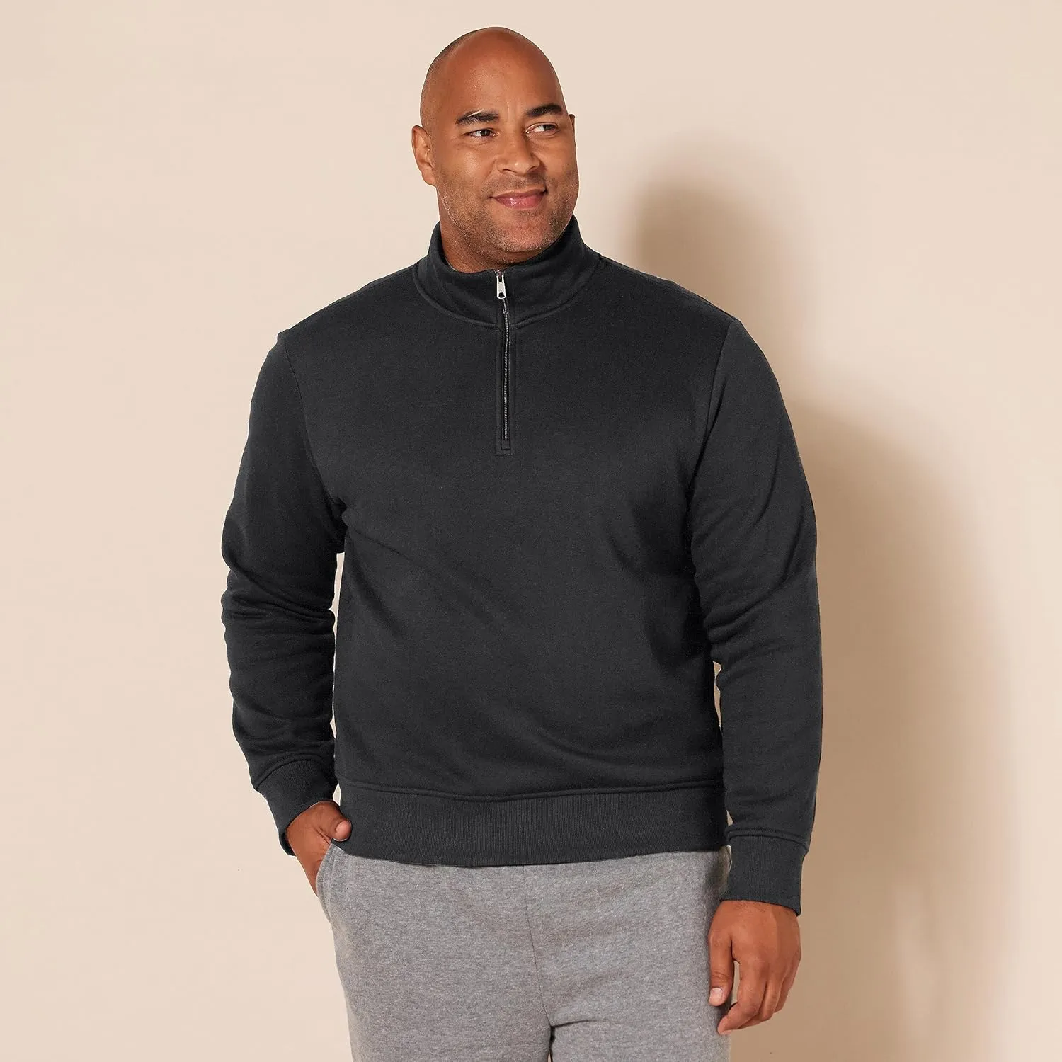 Amazon Essentials Men's Long-Sleeve Quarter-Zip Pullover Fleece Sweatshirt