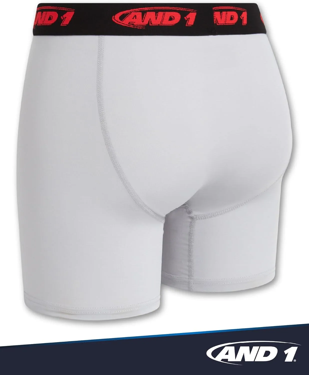 AND1 Mens Boxer Briefs - 6 Pack Stretch Performance Mens Underwear Boxers with Functional Fly Pouch (Sizes: S-3XL)
