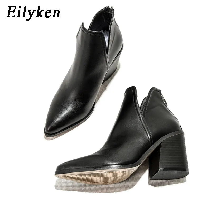Autumn Winter Women's Casual Western Ankle Boots