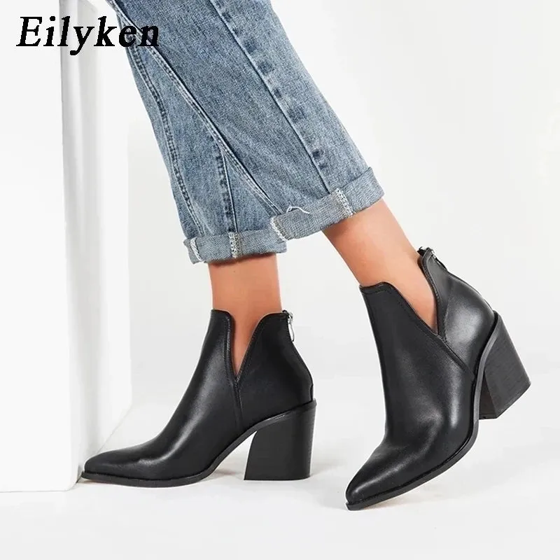 Autumn Winter Women's Casual Western Ankle Boots