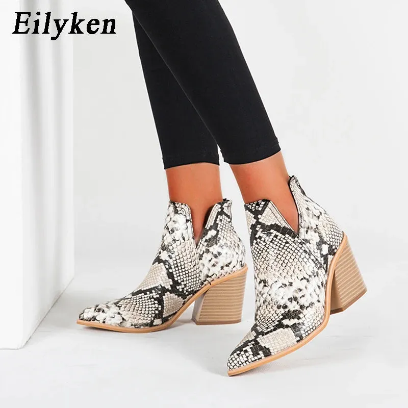 Autumn Winter Women's Casual Western Ankle Boots