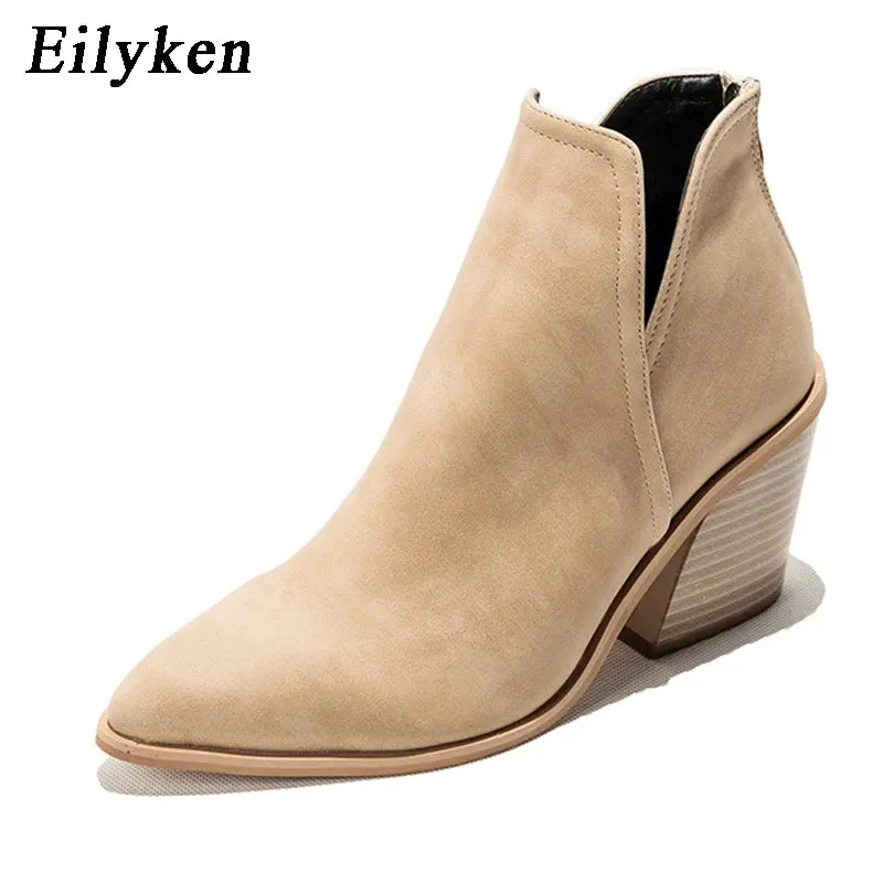 Autumn Winter Women's Casual Western Ankle Boots