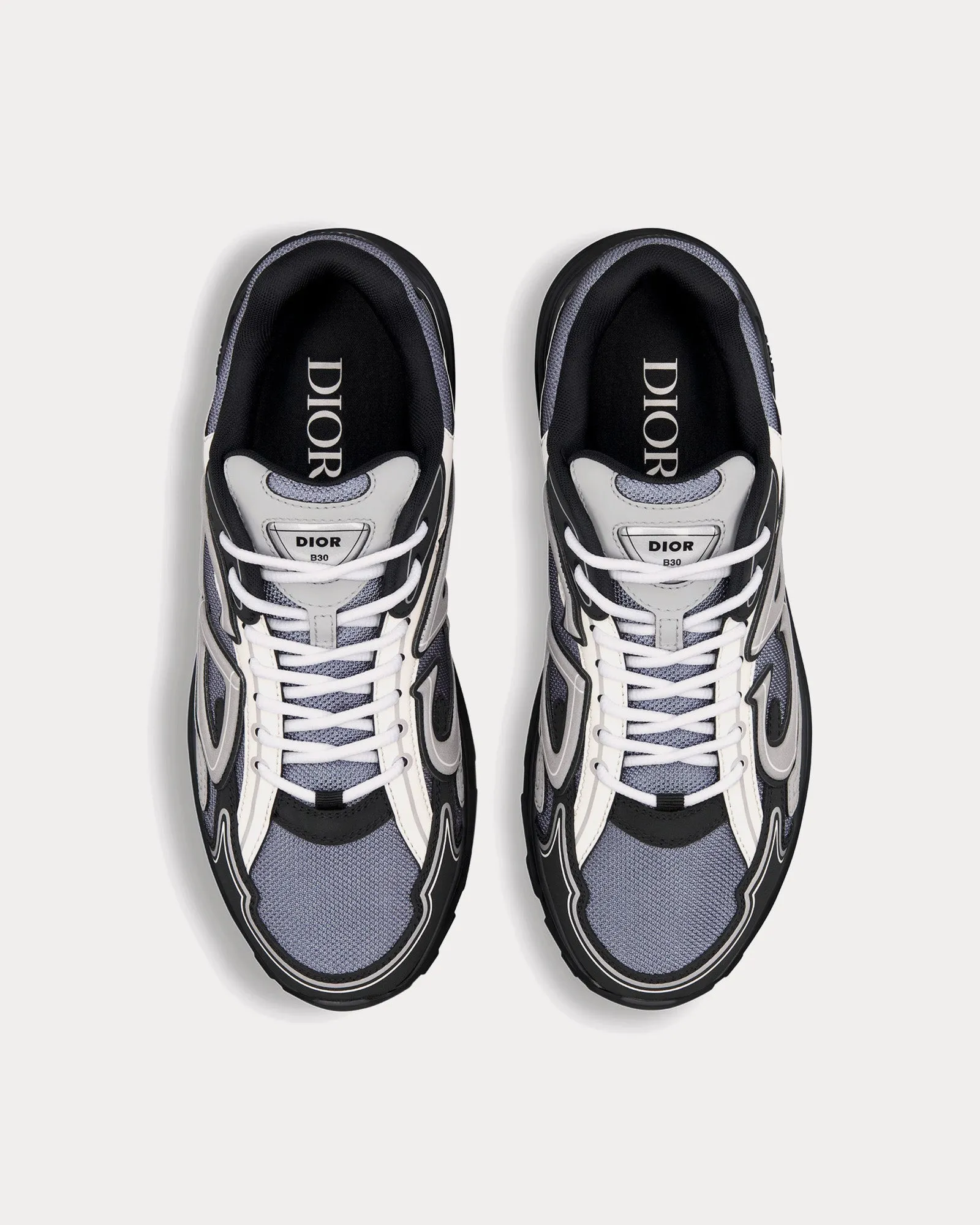 B30 Mesh & Technical Fabric Blue / Gray / White / Black Low Top Sneakers