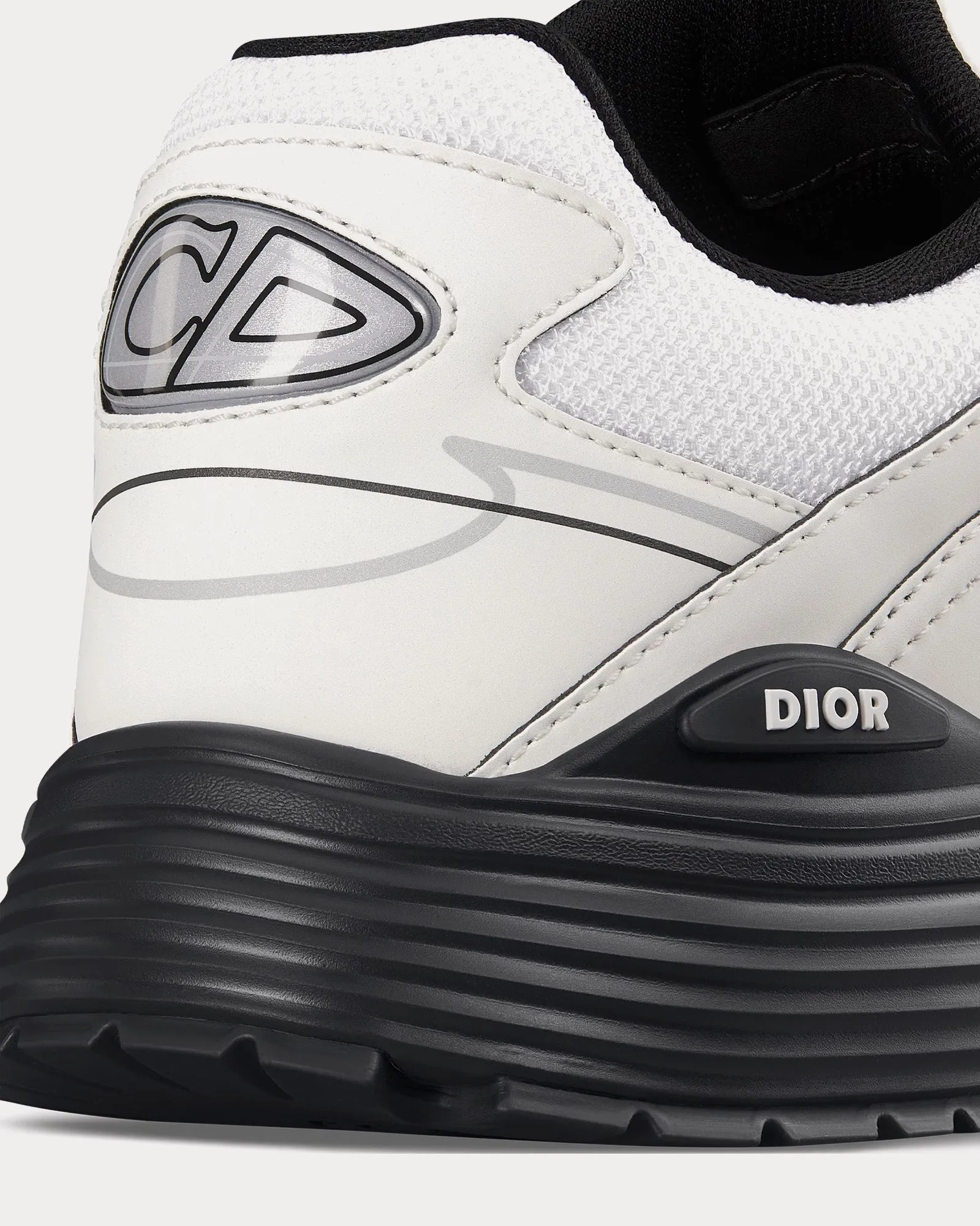 B30 Mesh & Technical Fabric White Low Top Sneakers