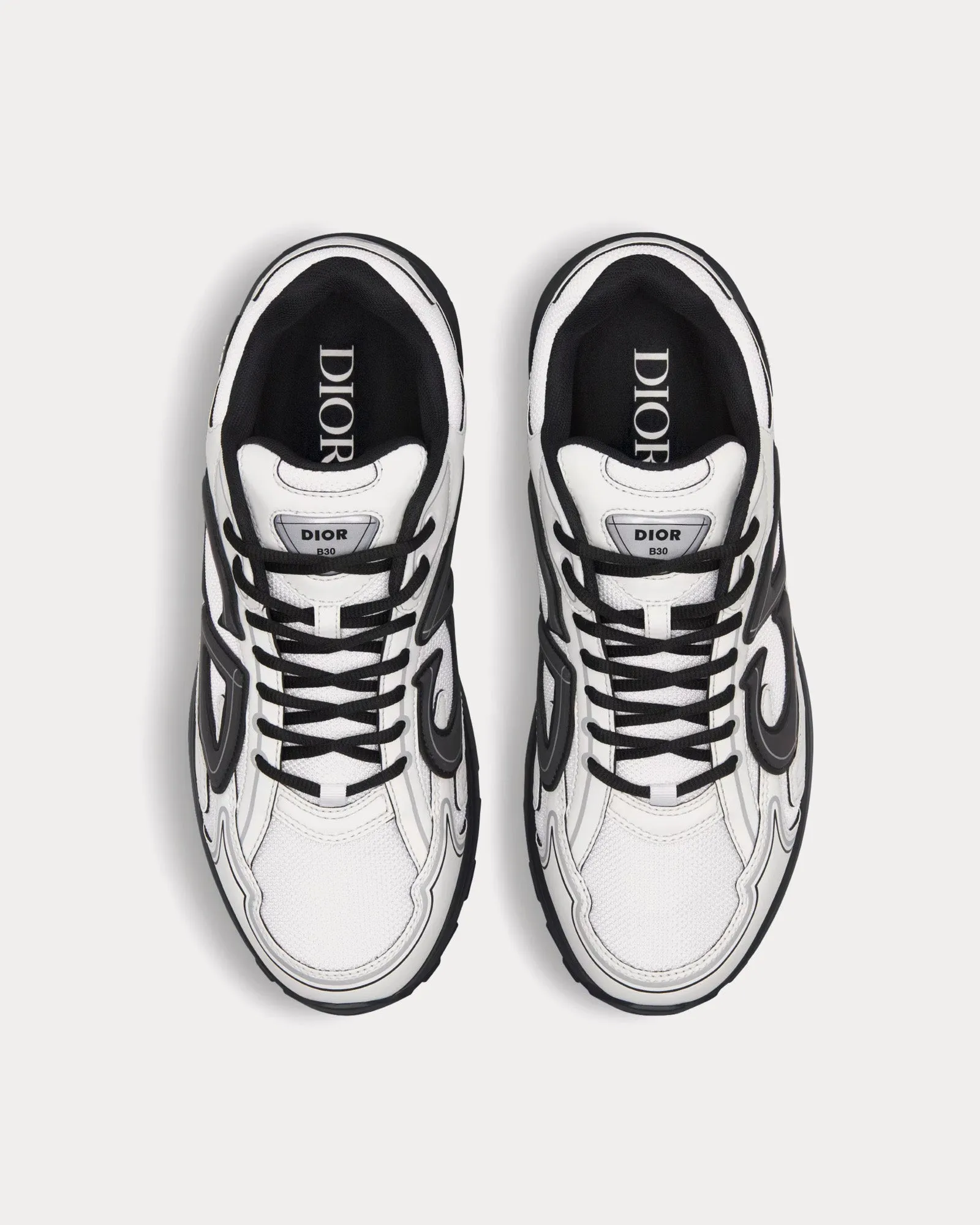 B30 Mesh & Technical Fabric White Low Top Sneakers