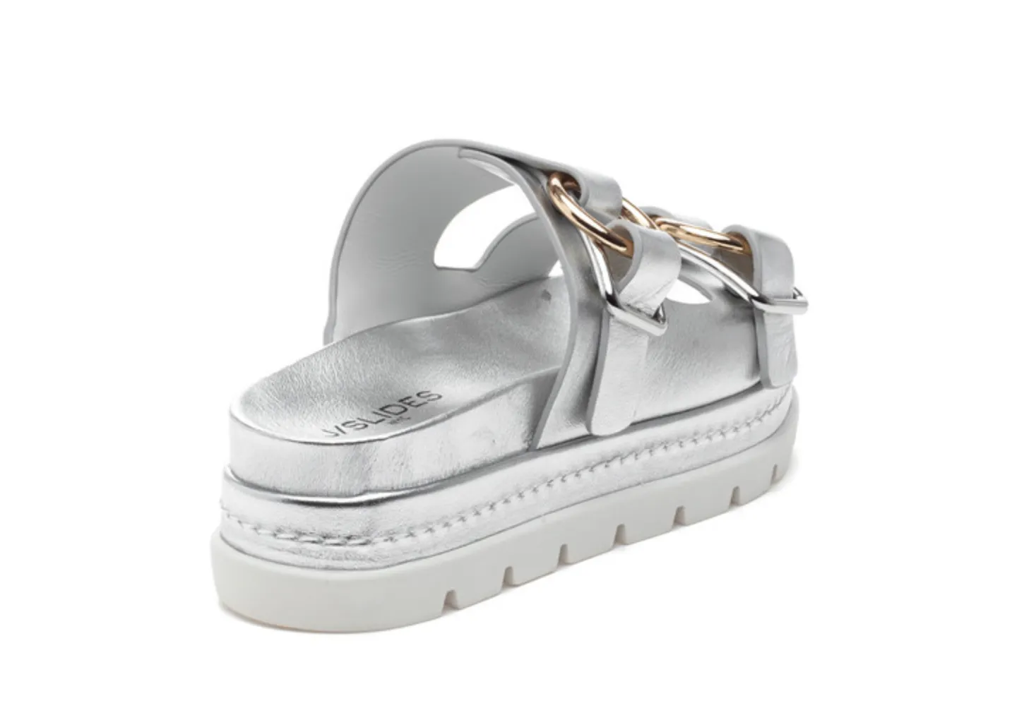 BAHA Silver Metallic Leather - Sandals
