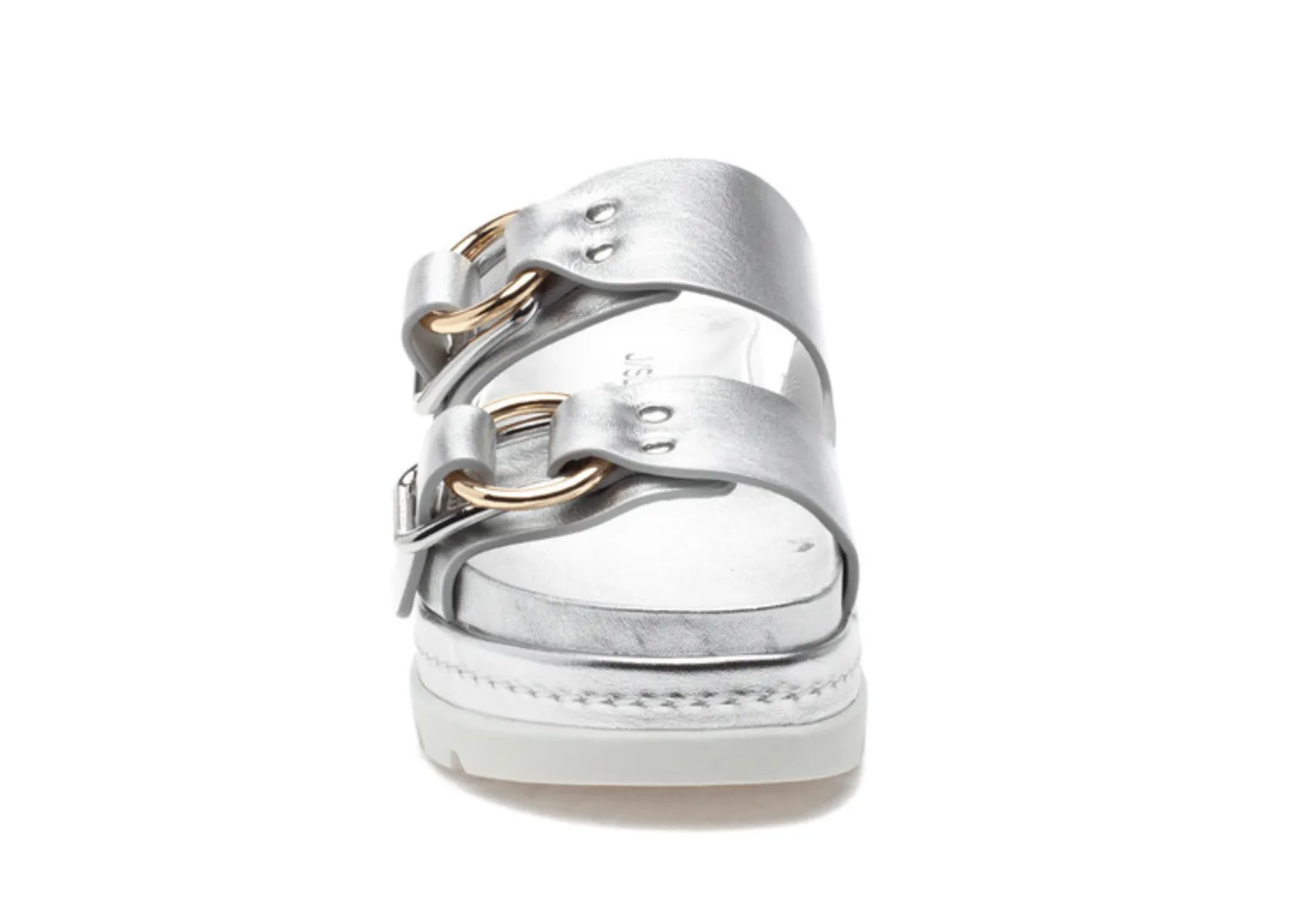 BAHA Silver Metallic Leather - Sandals