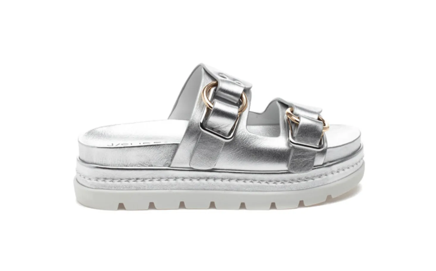 BAHA Silver Metallic Leather - Sandals