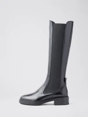 Blanca Leather Knee-High Chelsea Boots