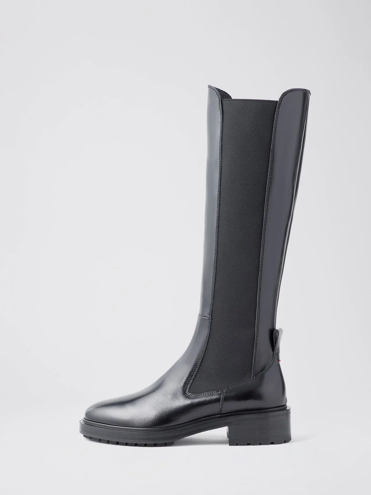 Blanca Leather Knee-High Chelsea Boots