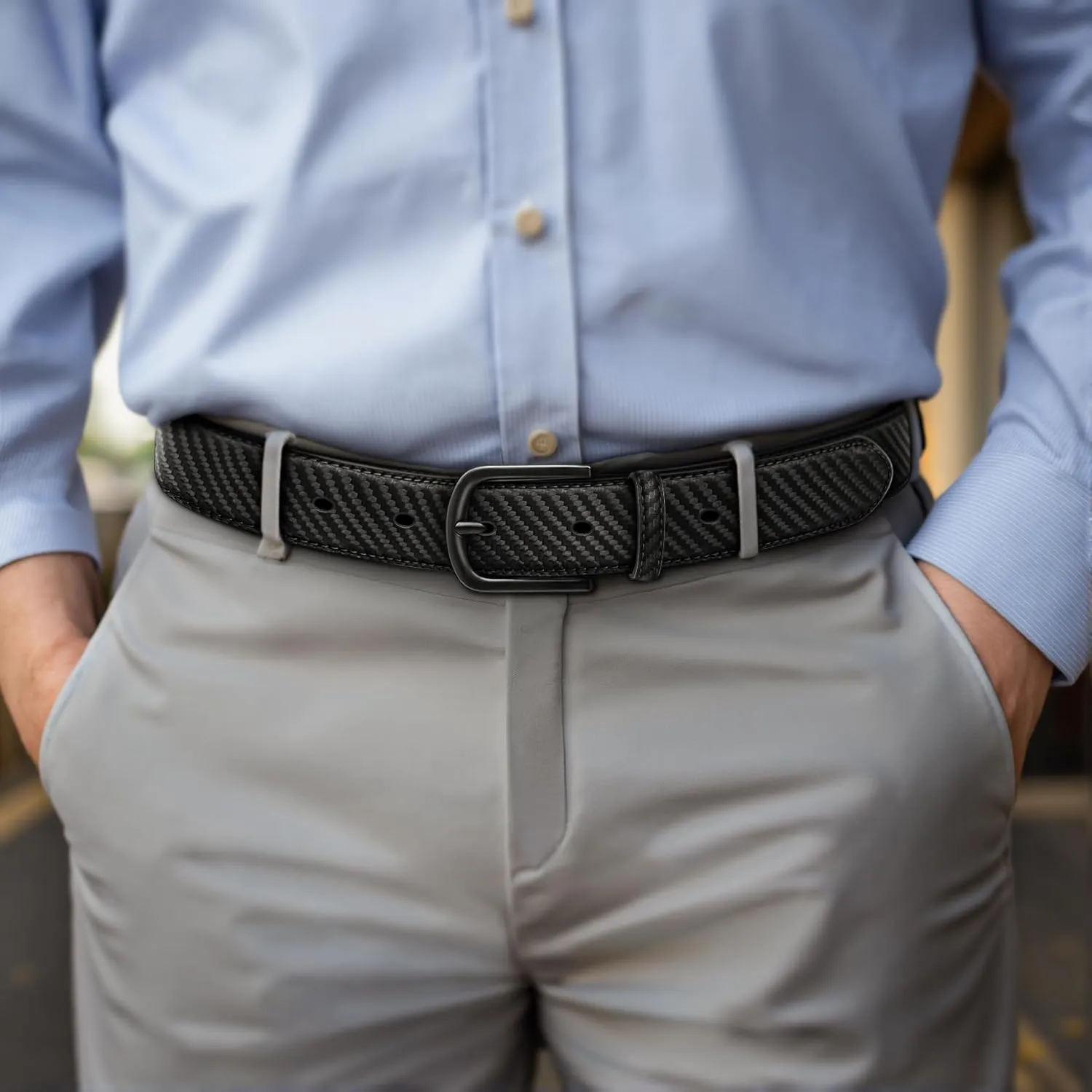BULLIANT Men Belt 2Pack-Leather Belt 7Holes Comfortable For Men's Dress Casual Jeans 1 3/8"