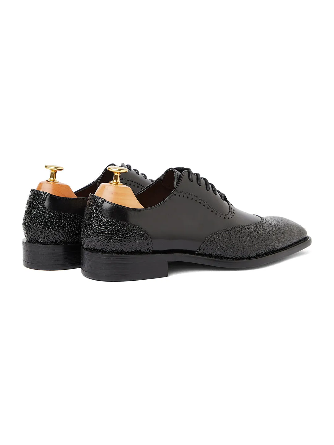 Canne Stingray Leather Oxfords - Black