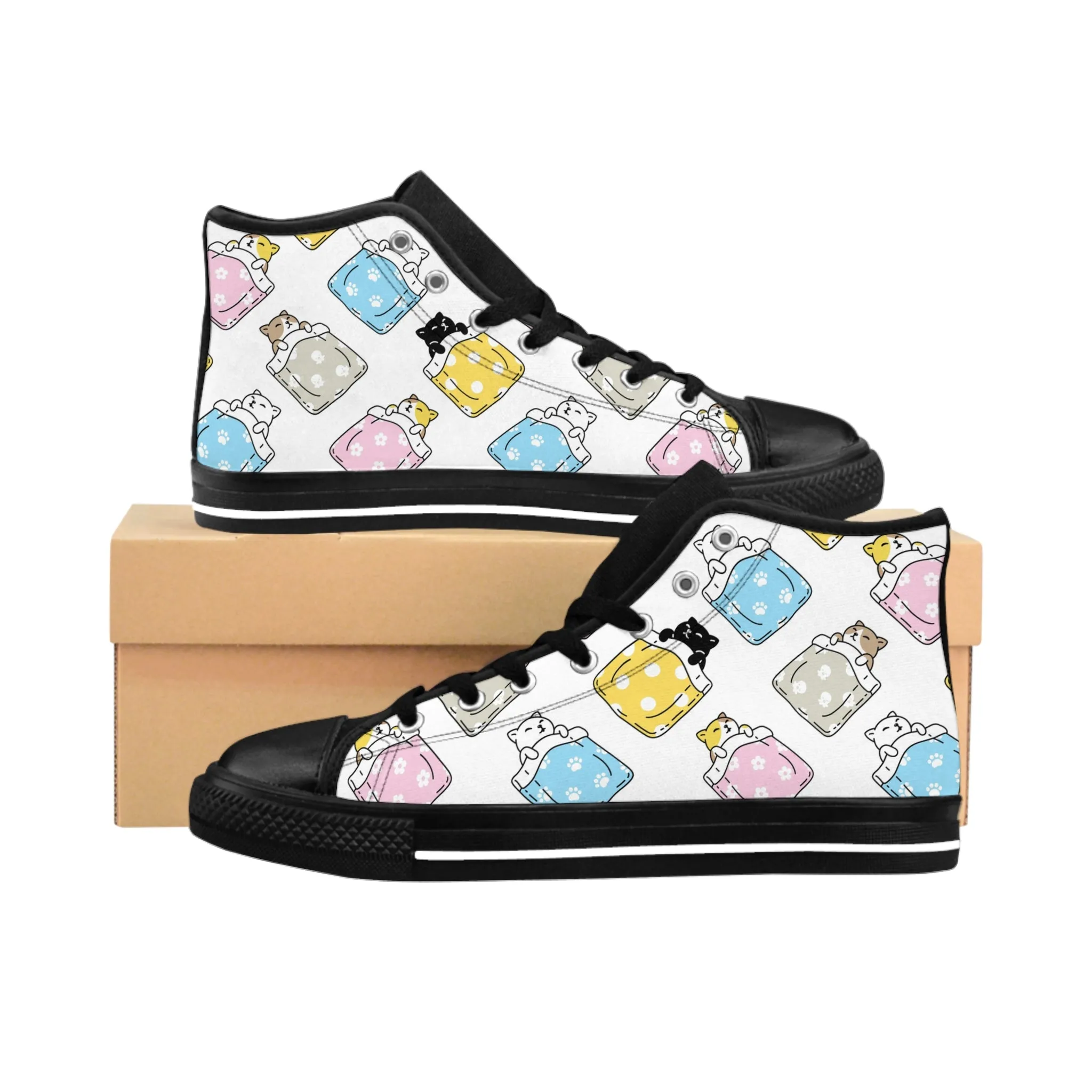 Cat and Sleeping Bags Women's Classic Sneakers
