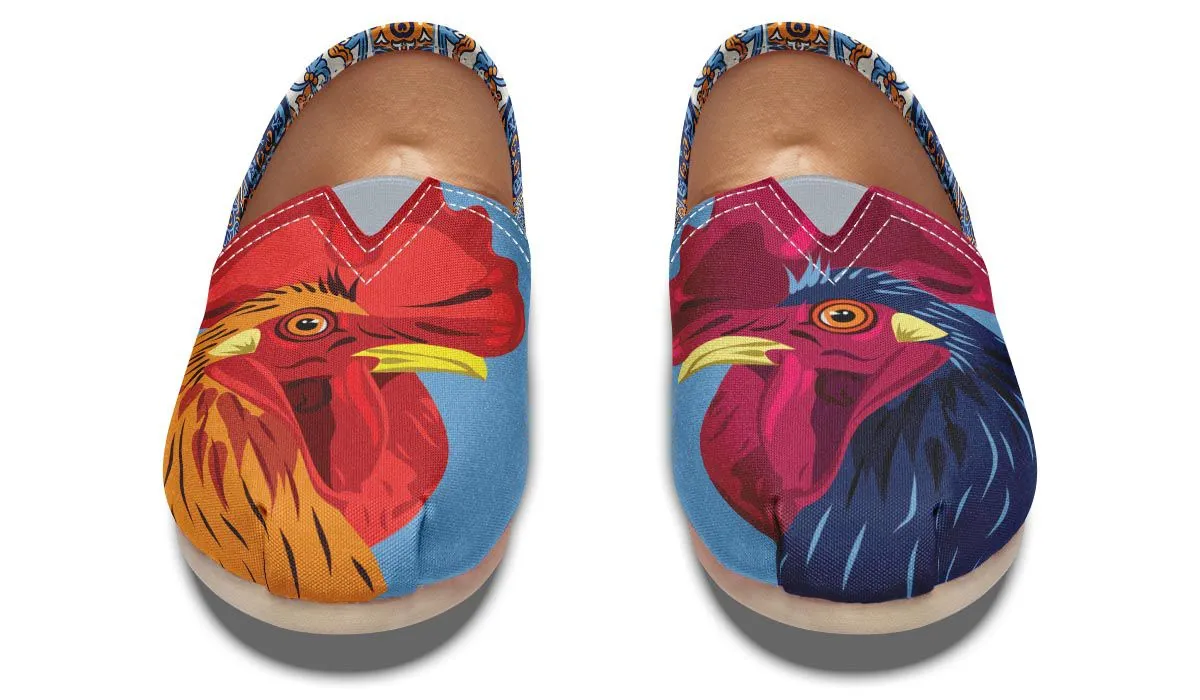 Ceramic Roosters Casual Shoes
