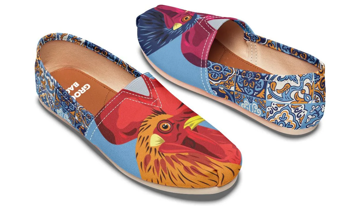 Ceramic Roosters Casual Shoes