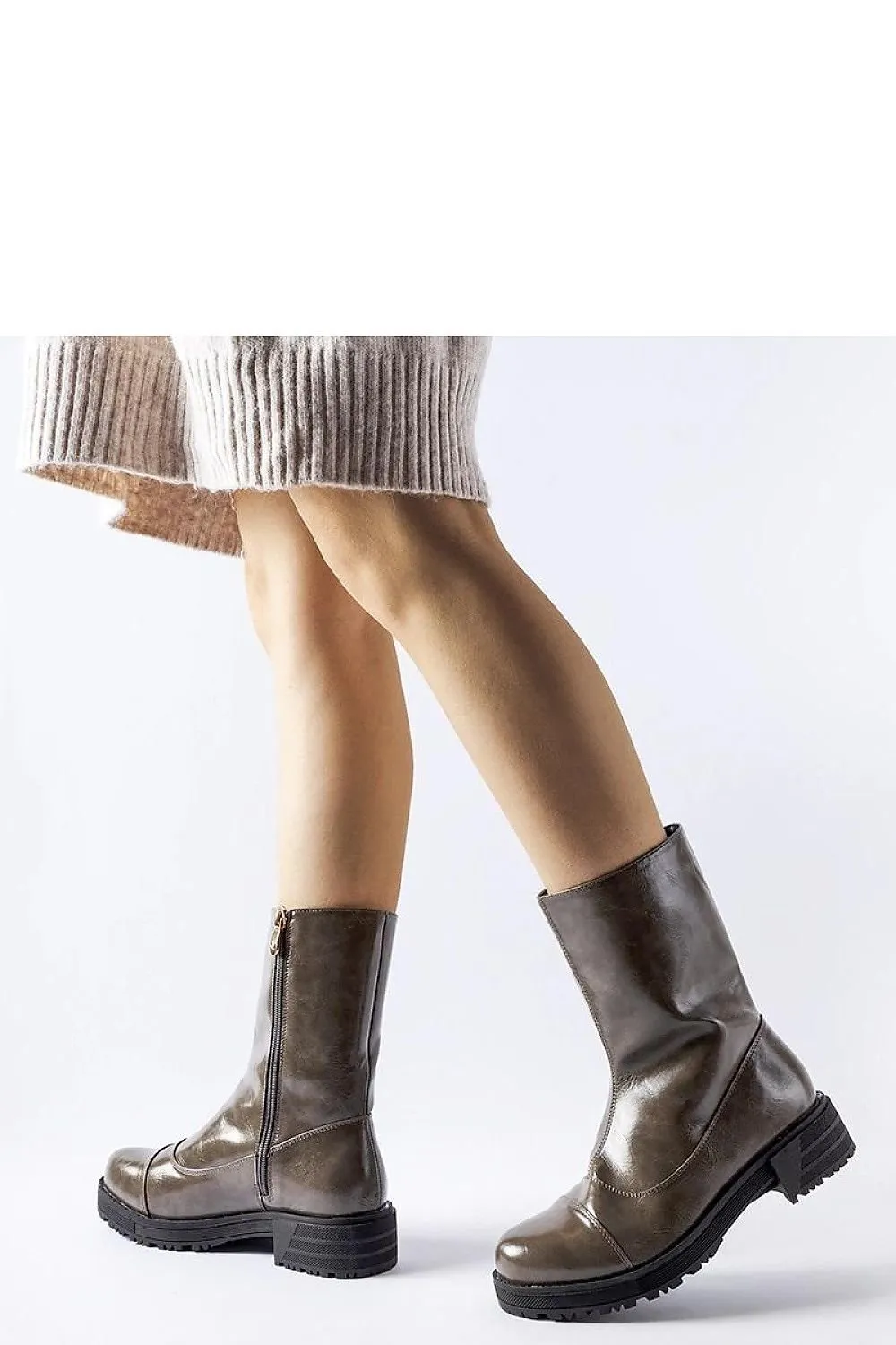 Dark gray insulated boots