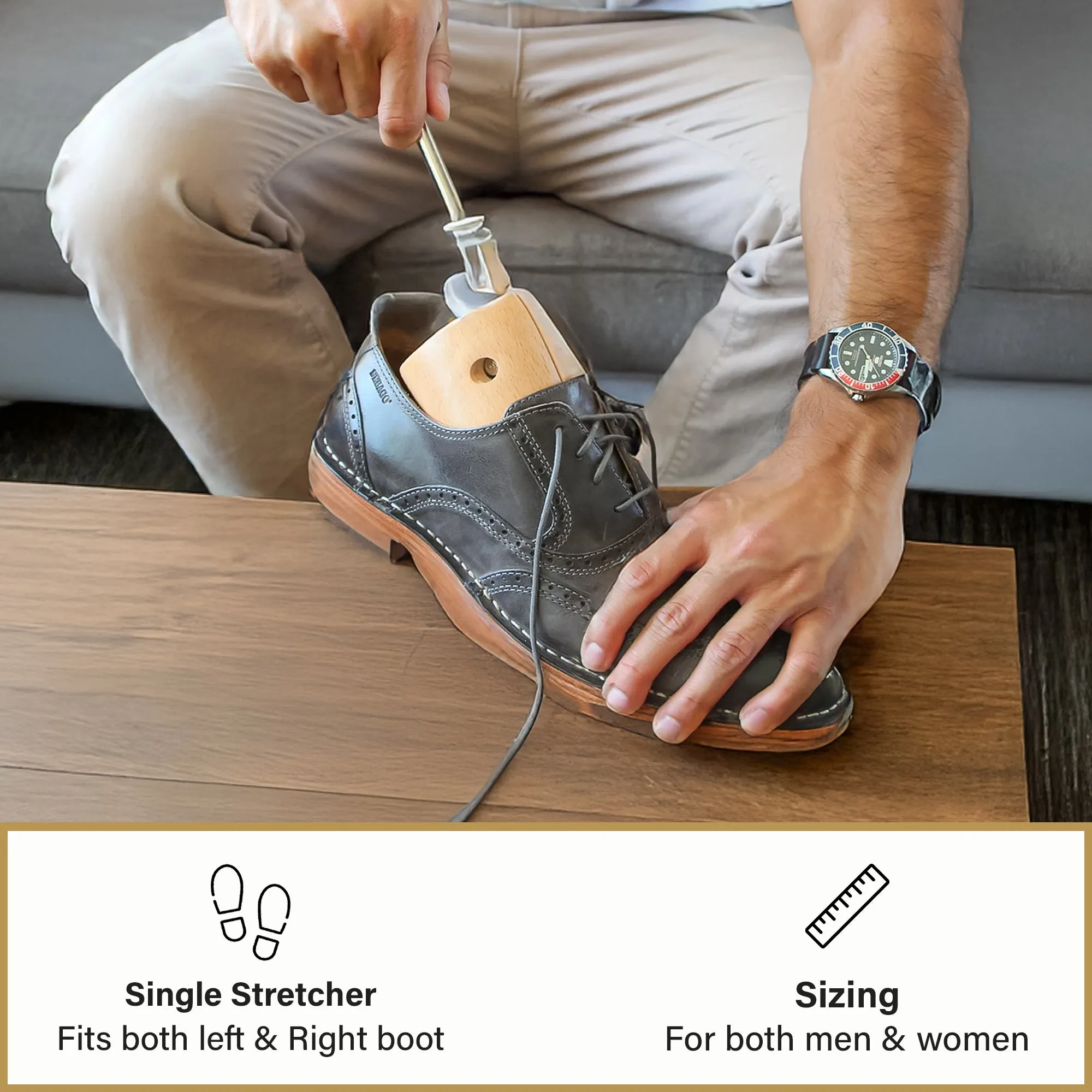 Eagle Premium Professional Boot Width Stretcher, Adjustable Boot Stretcher for Wide Feet Men & Women