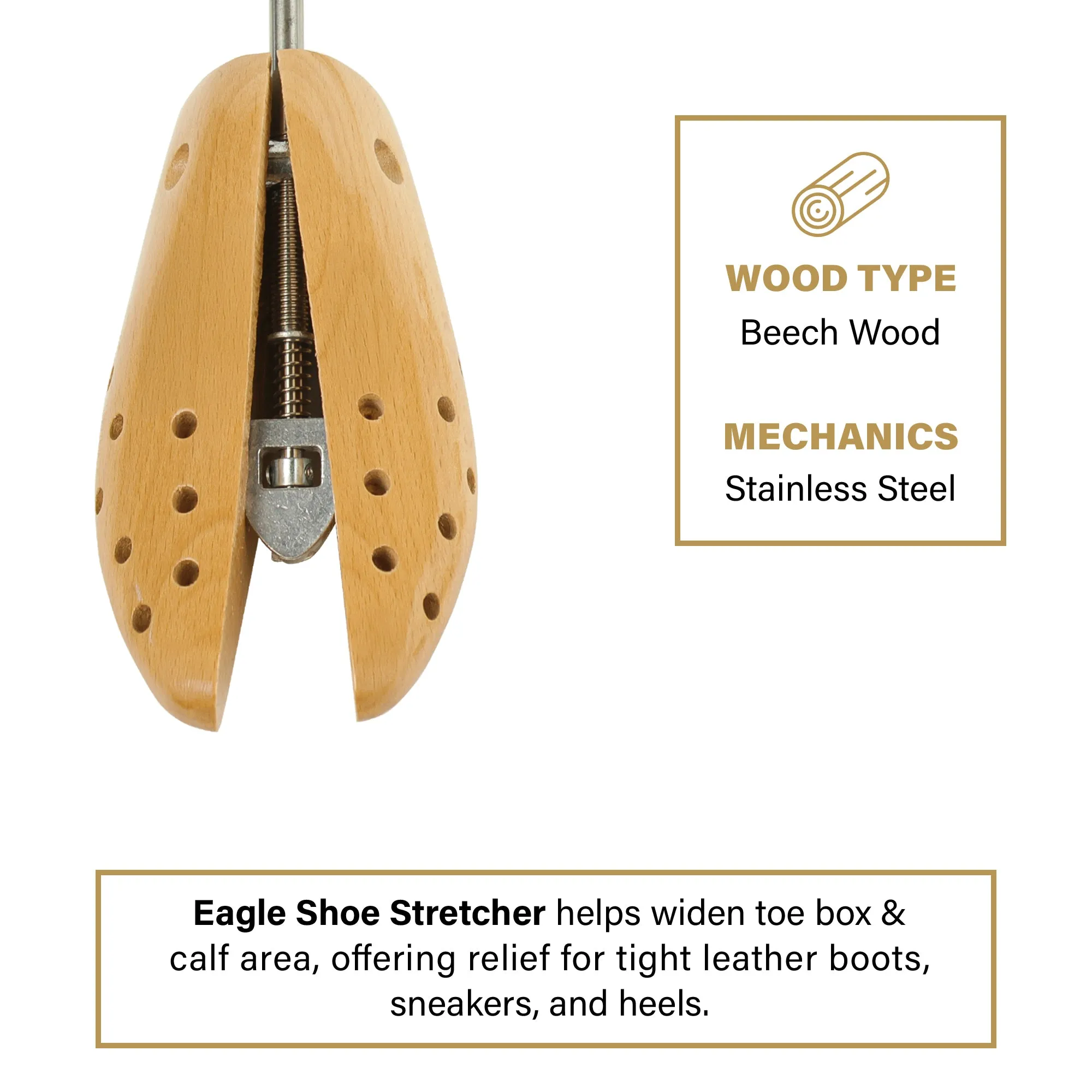 Eagle Premium Professional Boot Width Stretcher, Adjustable Boot Stretcher for Wide Feet Men & Women