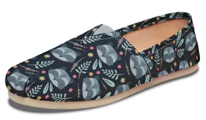 Floral Raccoon Pattern Casual Shoes