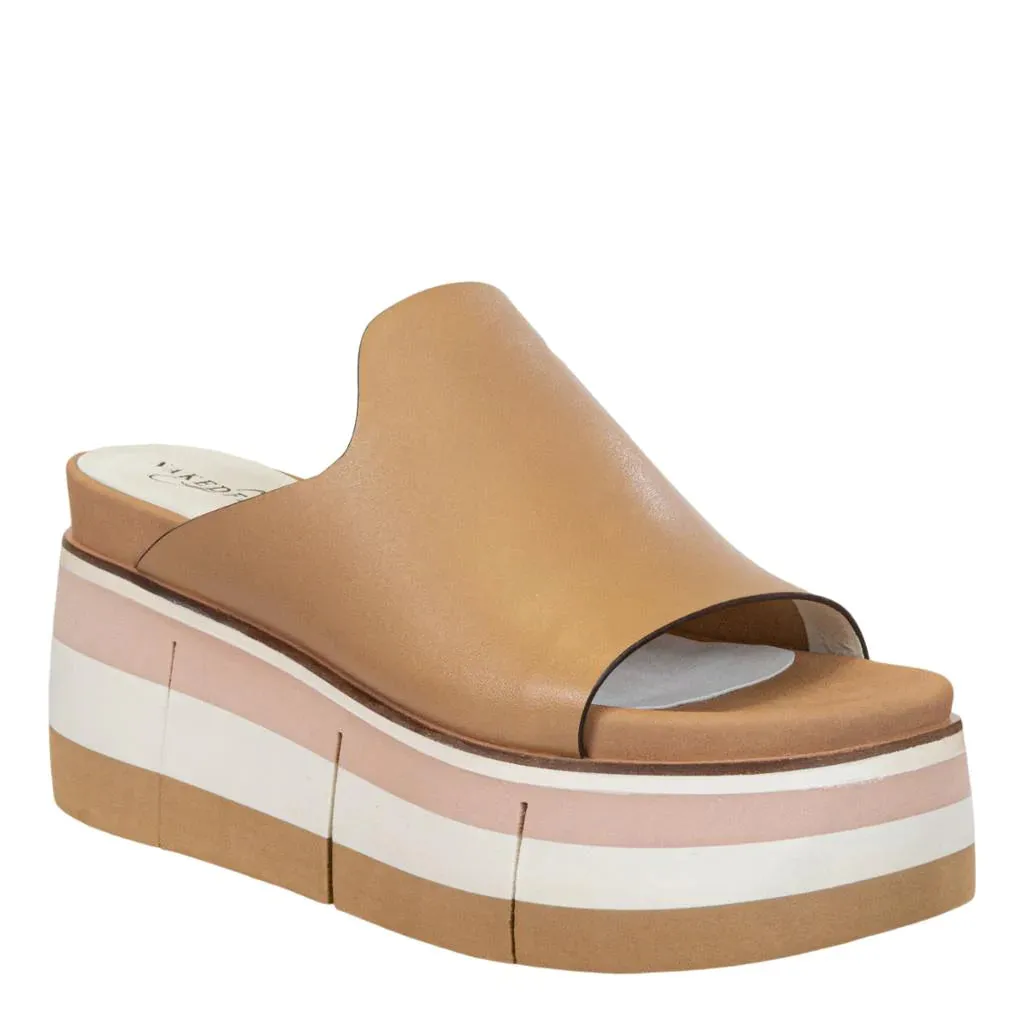 FLOW PLATFORM SANDAL by NAKED FEET - ECRU