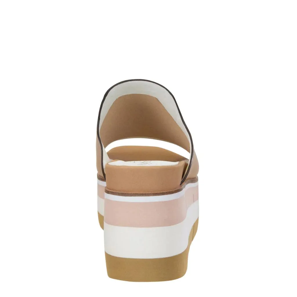 FLOW PLATFORM SANDAL by NAKED FEET - ECRU