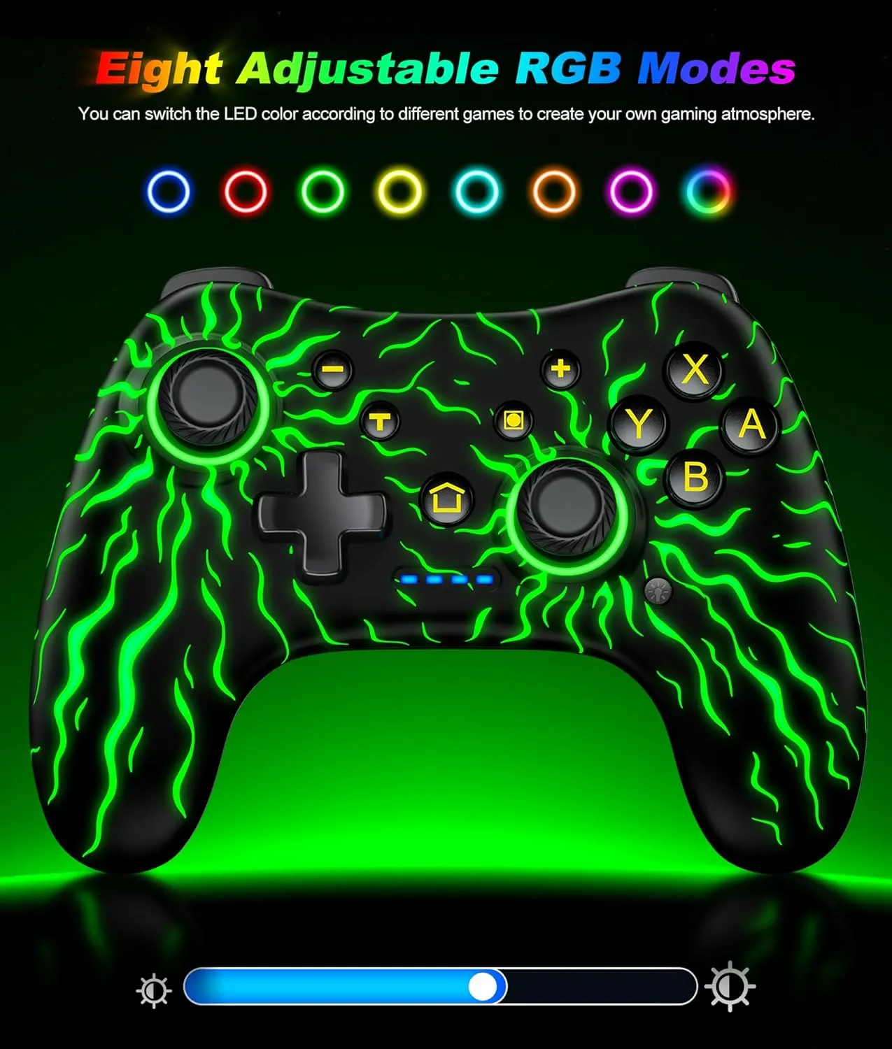 for wii skins Switch Wireless Switch Compatible with Switch/Switch Lite/OLED, Wireless Switch Work with iOS/Android/PC with RGB Light, Programmable, TURBO & Wakeup