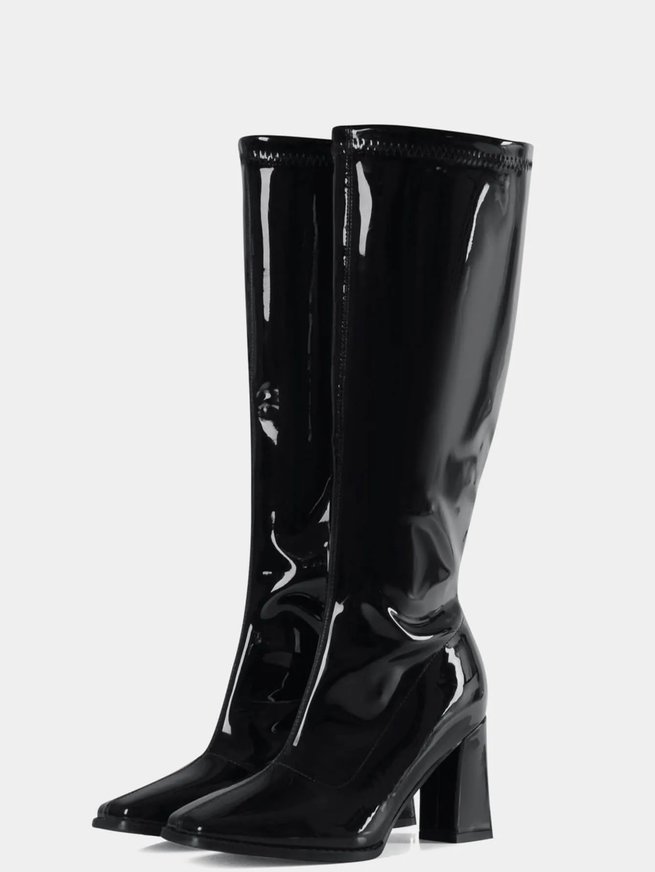 Go Go Boots Chunky Block Heels
