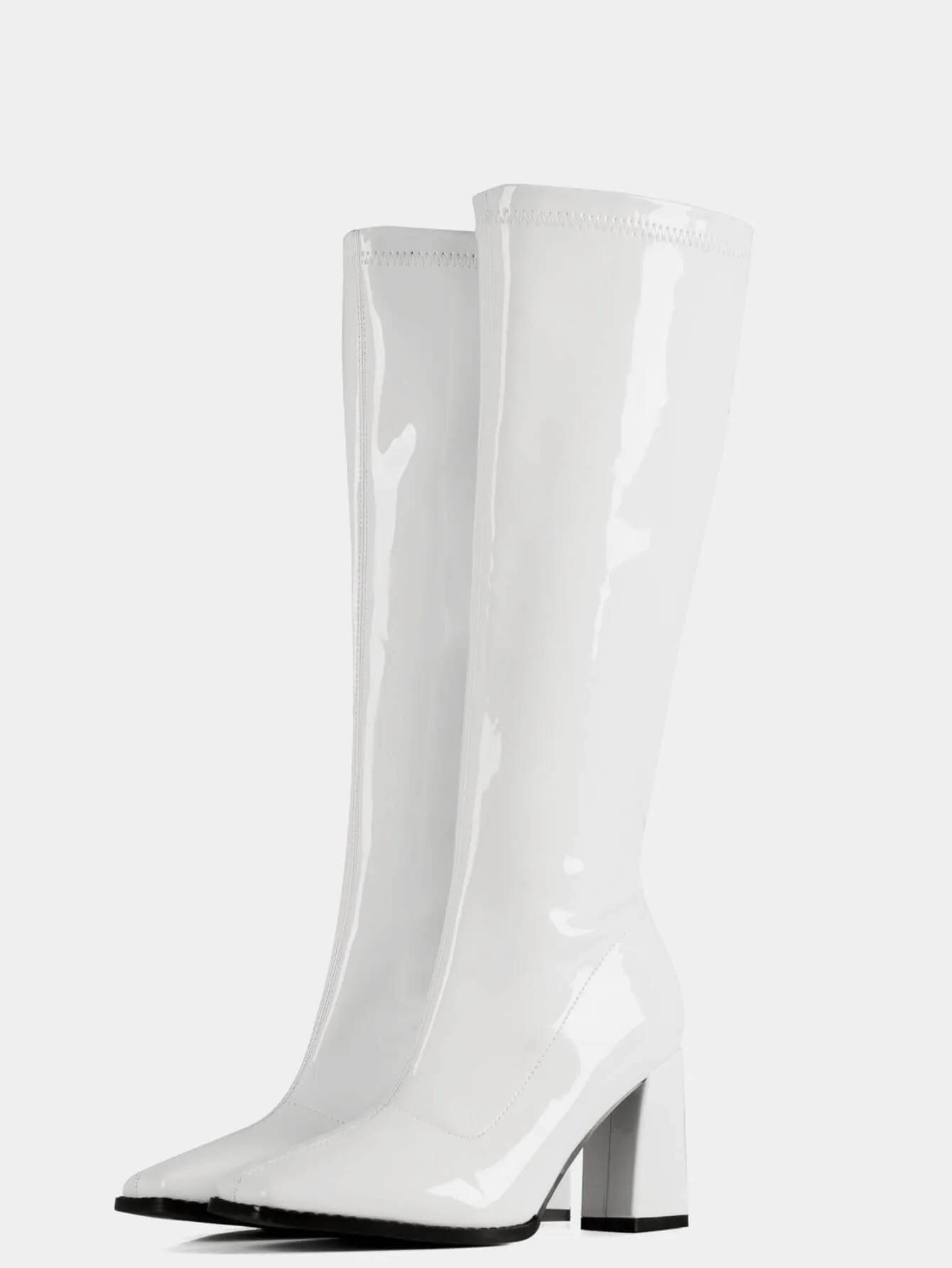Go Go Boots Chunky Block Heels