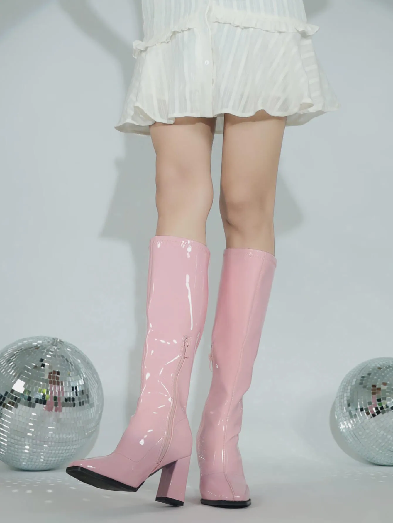 Go Go Boots Chunky Block Heels