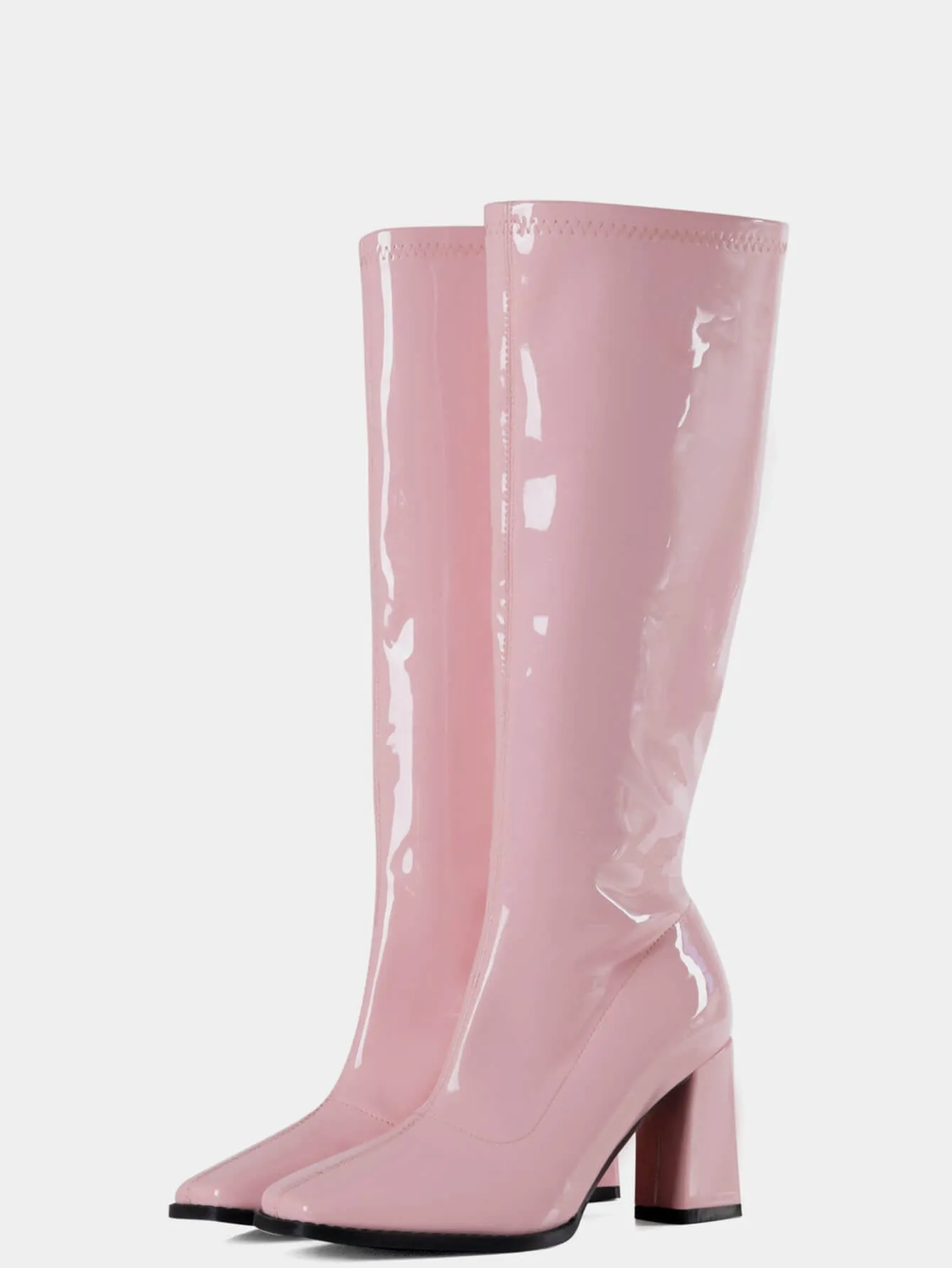 Go Go Boots Chunky Block Heels