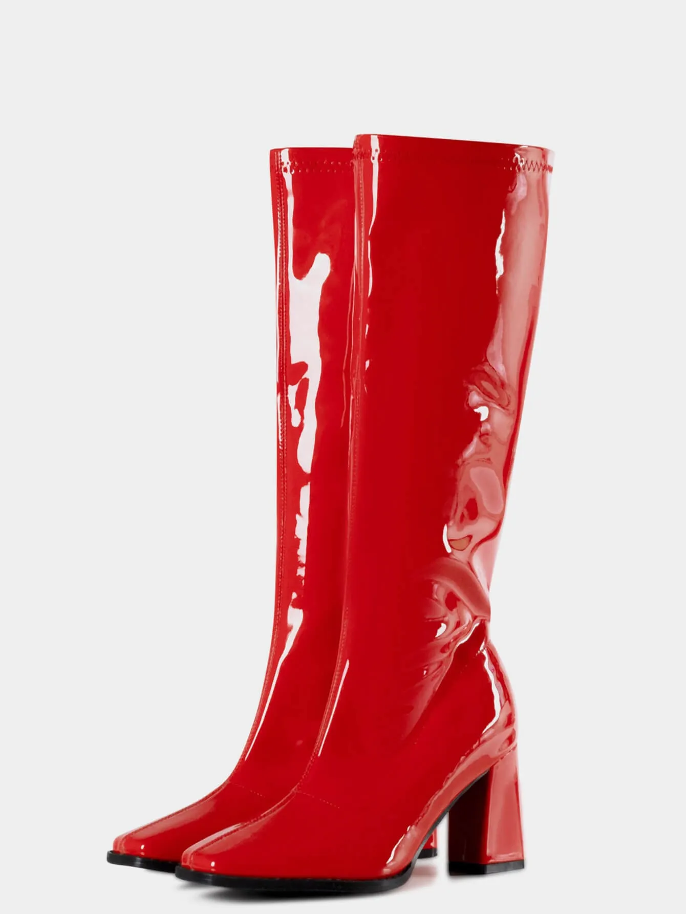 Go Go Boots Chunky Block Heels