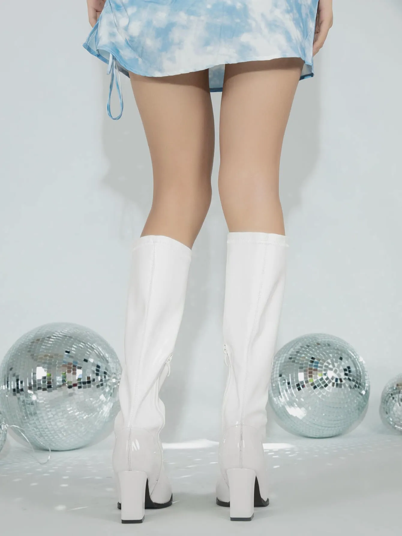 Go Go Boots Chunky Block Heels