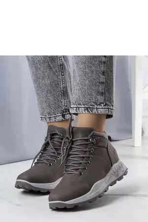 Grey insulated women's trapper boots