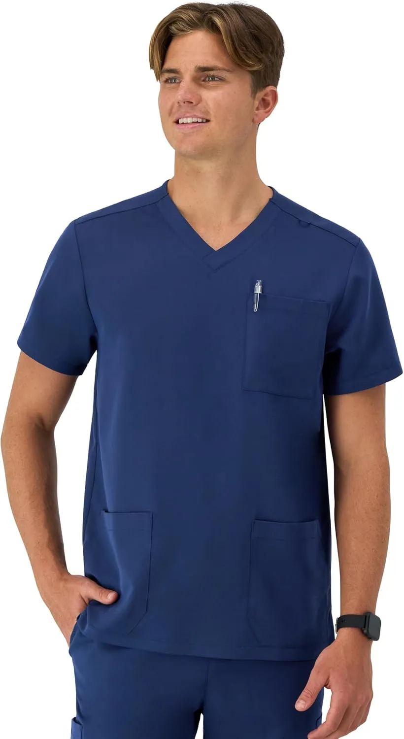 Hanes Healthcare Top, Moisture-Wicking Stretch Scrub Shirts for Men, Odor Control