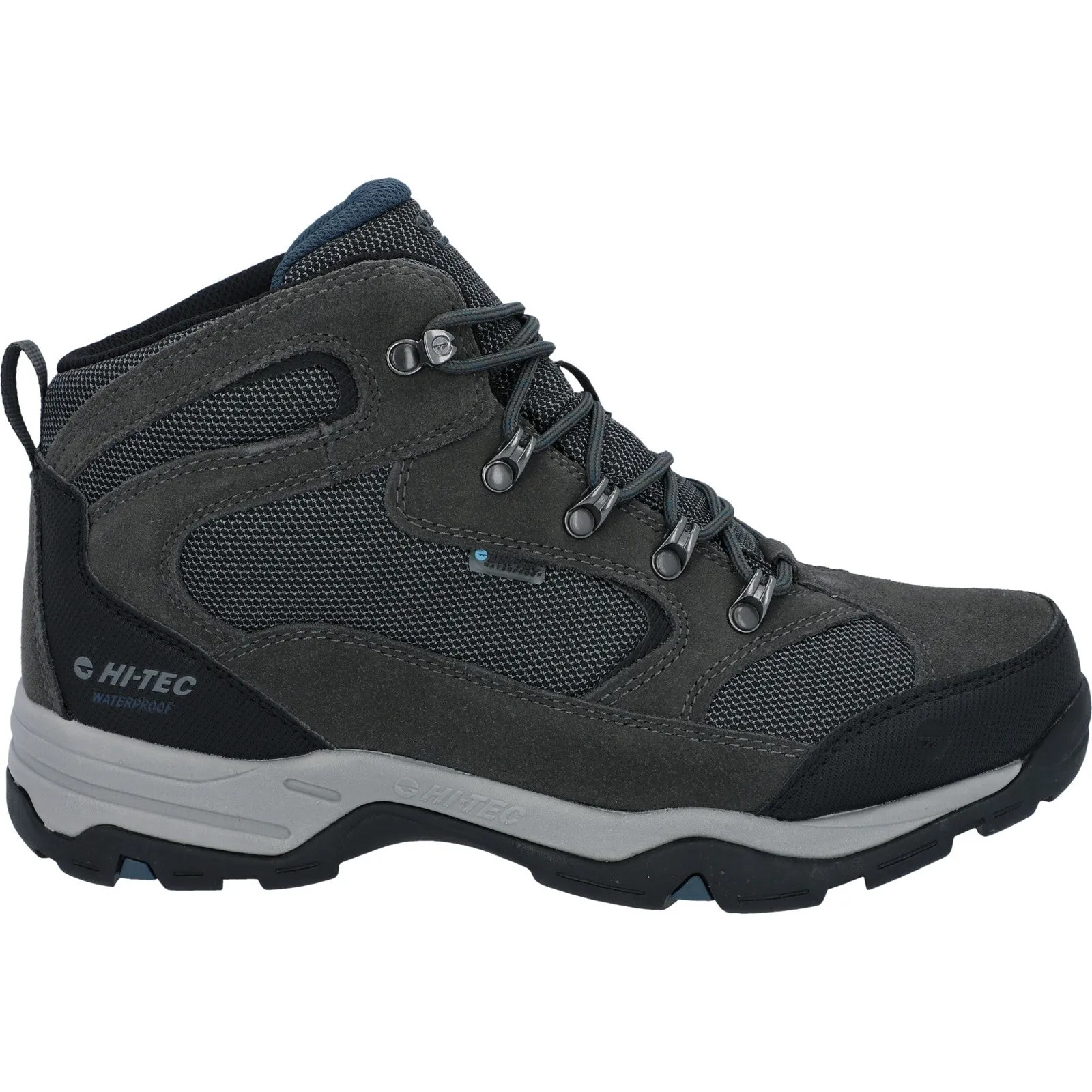 Hi-Tec Mens Storm Wide Fit Suede Boots - Grey