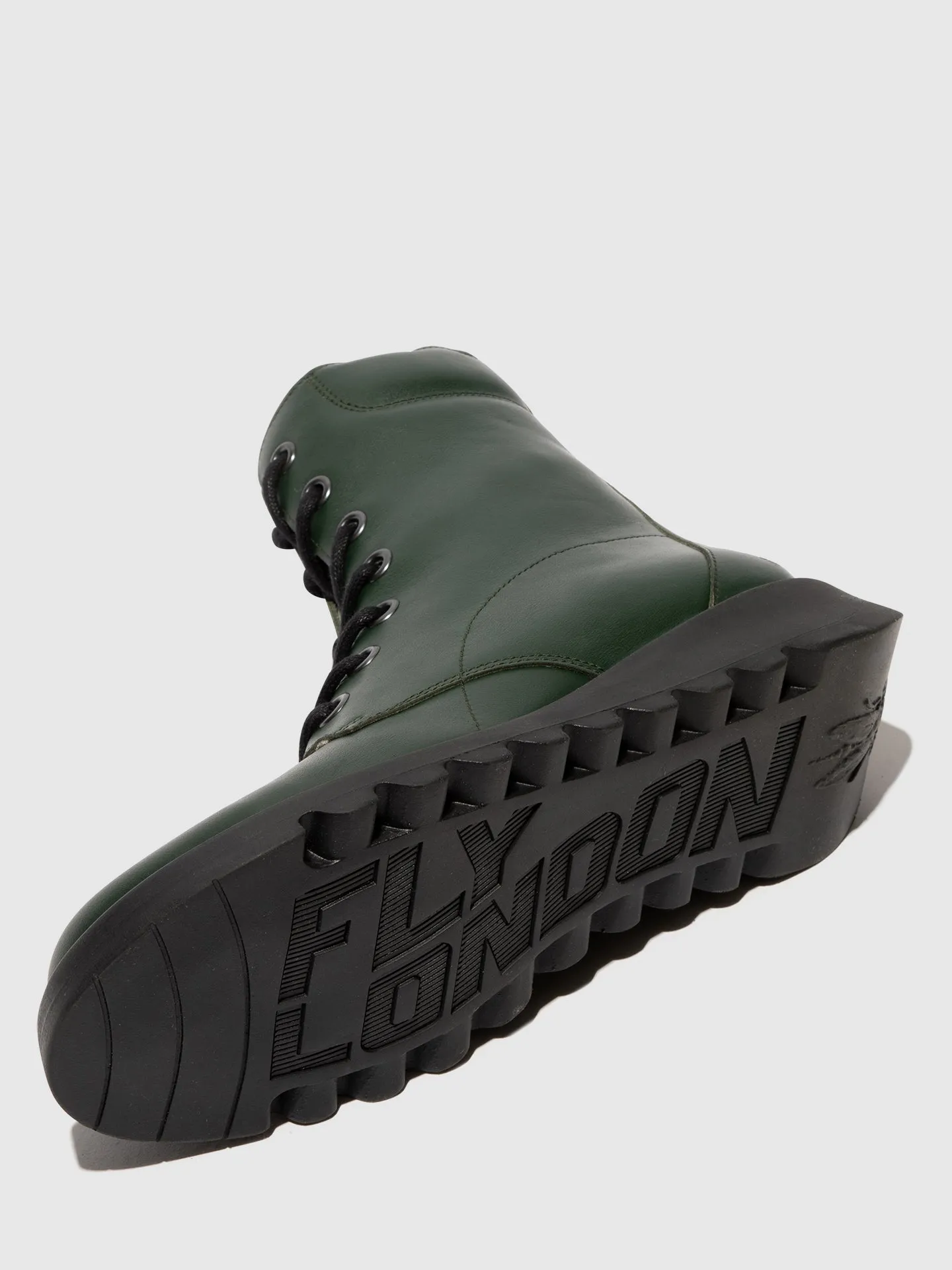 Lace-up Ankle Boots SILF015FLY DK.GREEN