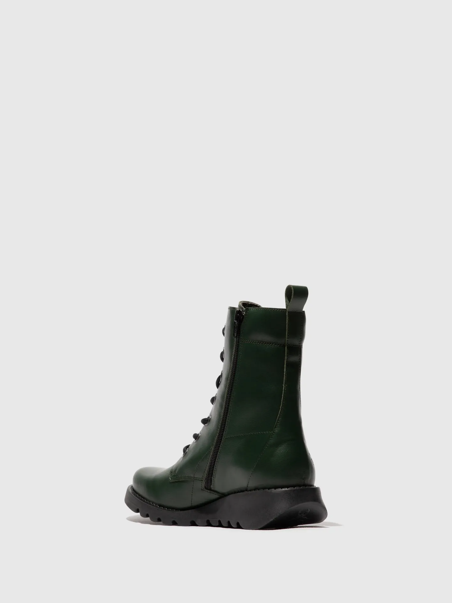 Lace-up Ankle Boots SILF015FLY DK.GREEN