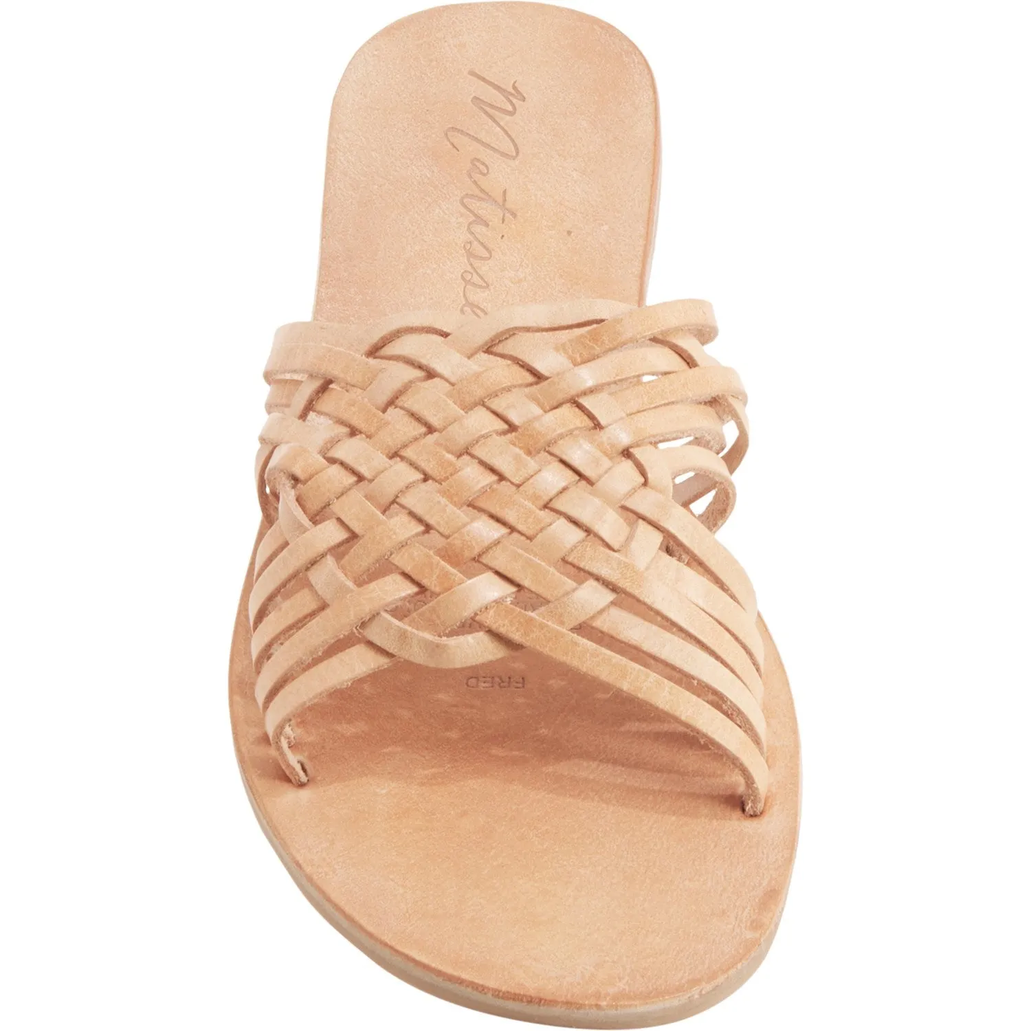 Matisse Women's Fred Woven Leather Flat Slip On Sandals