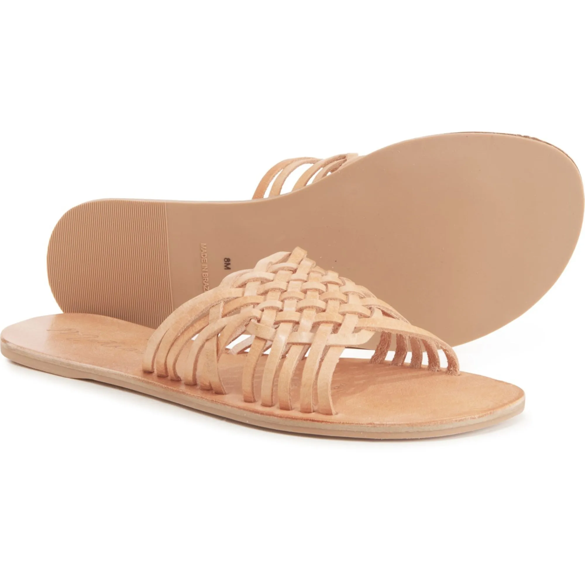 Matisse Women's Fred Woven Leather Flat Slip On Sandals