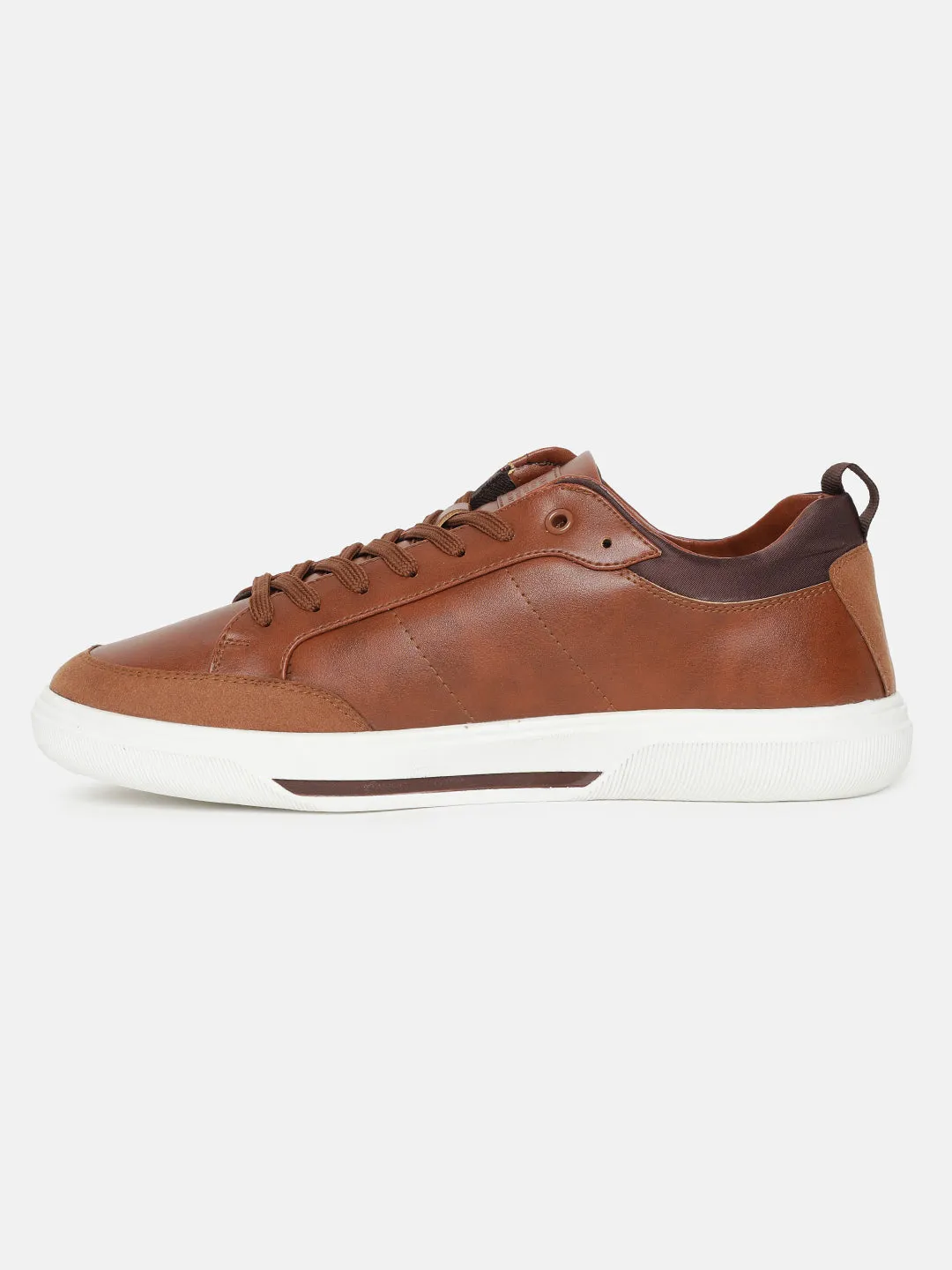 Men's Tan Solid Shoes