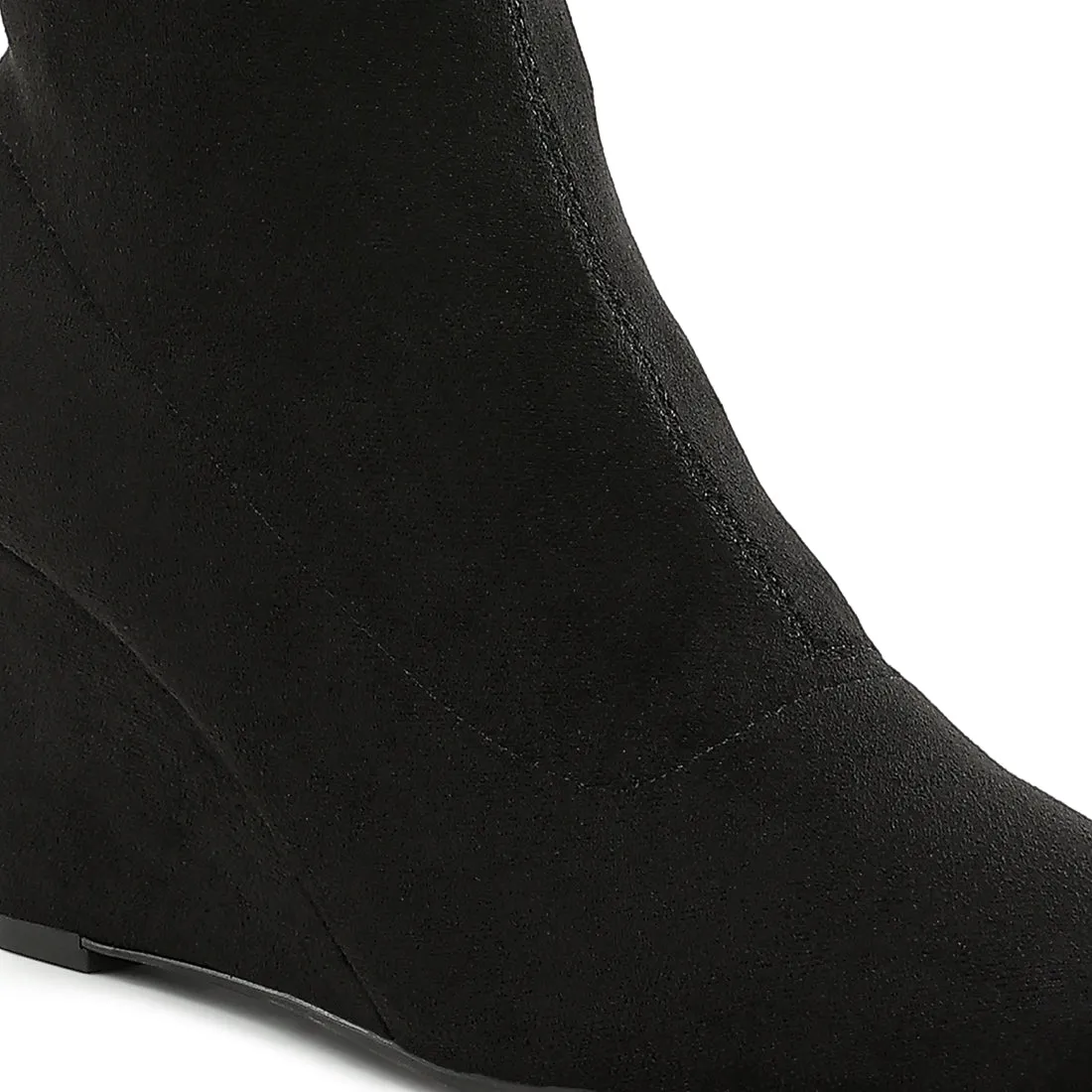Microfiber Wedge Sock Boots