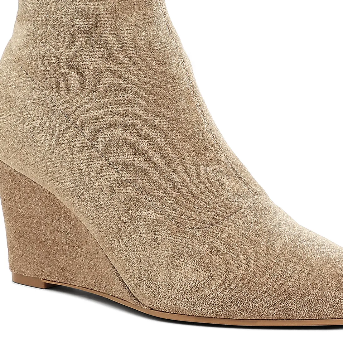 Microfiber Wedge Sock Boots