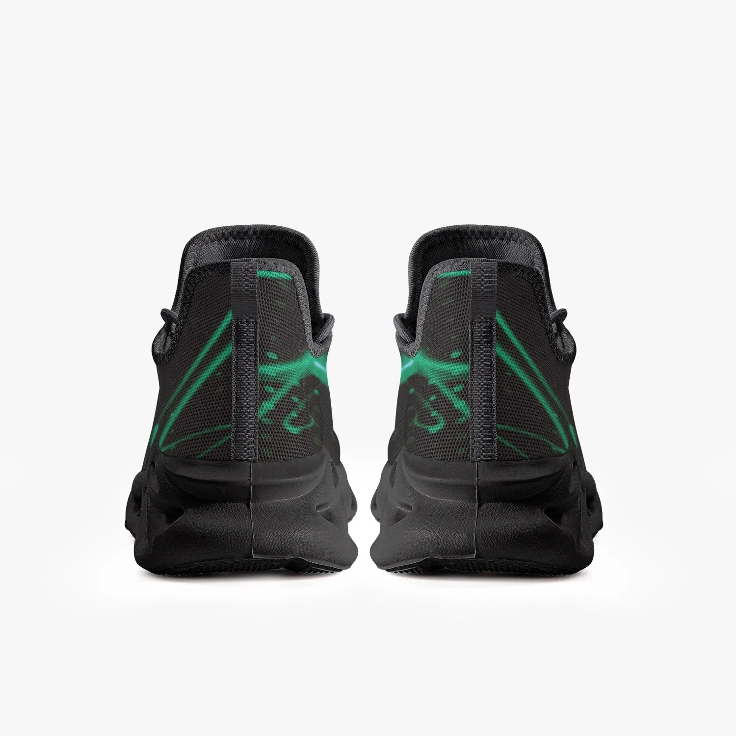 Mint Laser Mesh Knit Bounce Sneakers - Black