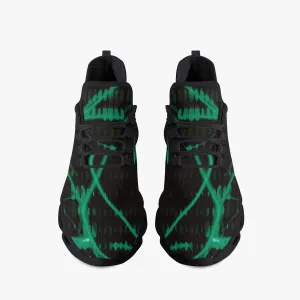 Mint Laser Mesh Knit Bounce Sneakers - Black