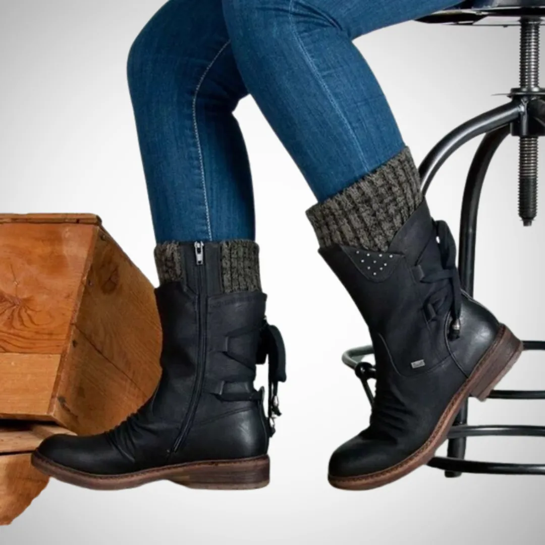 Monique Vegan Leather Cowboy Boots