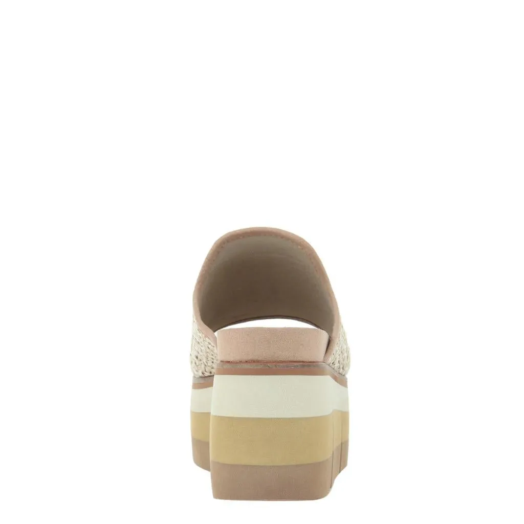 Naked Feet: Flocci in Beige Wedge Sandals