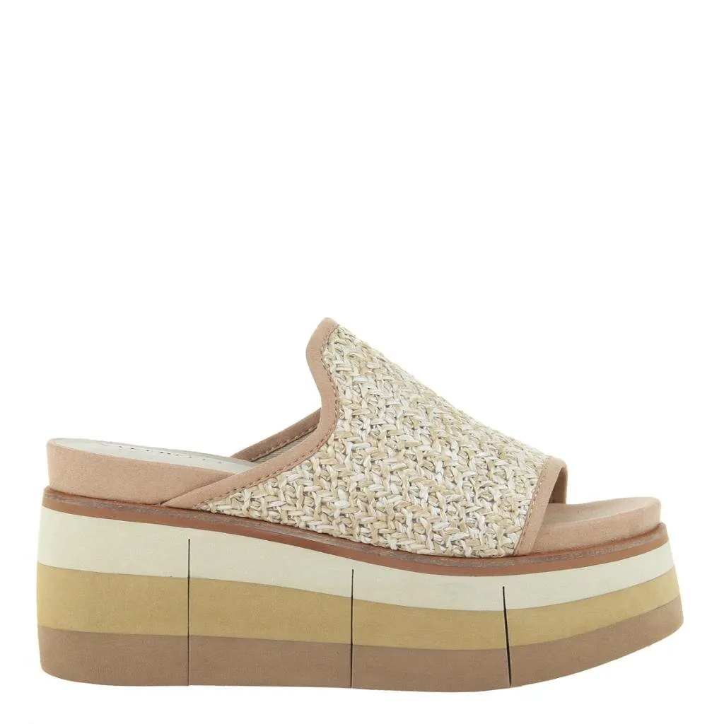 Naked Feet: Flocci in Beige Wedge Sandals