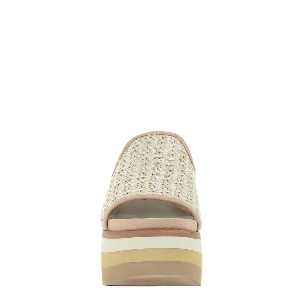 Naked Feet: Flocci in Beige Wedge Sandals