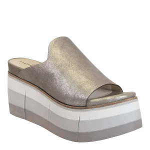 NAKED FEET PLATFROM SANDAL IN SILVER